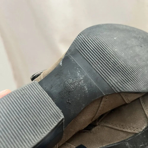 Truffle Ankle Boots Womens 5.5‎ Green Suede Leather Buckle Strap Booties Western - Picture 4 of 12